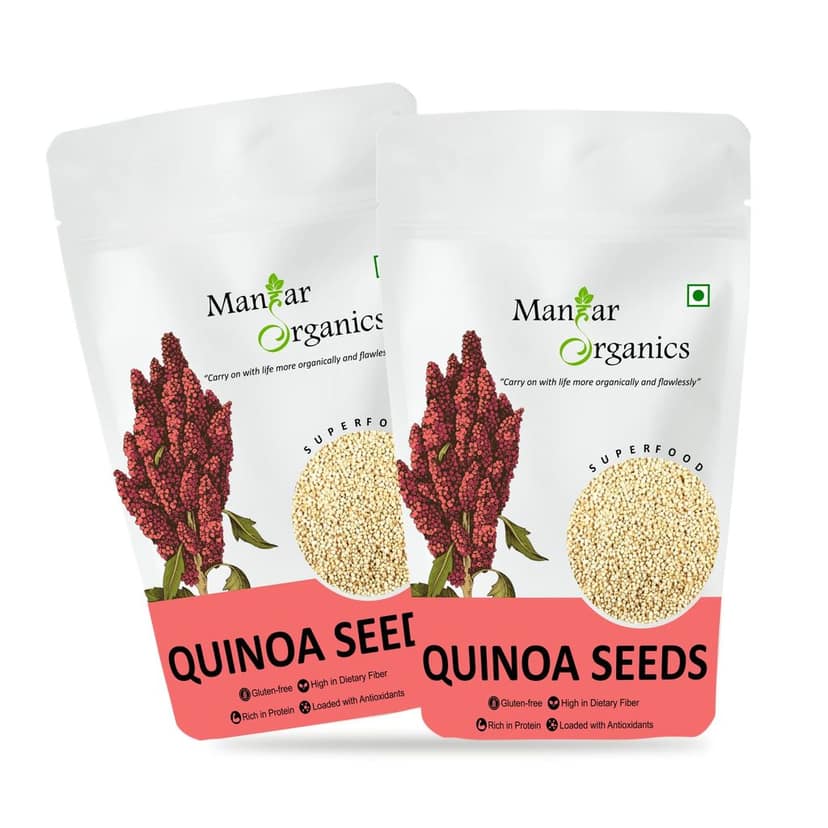 ManHar Organics Gluten Free Quinoa Seeds 2Kg for Weight Management ( pack of 2,1kg each )
