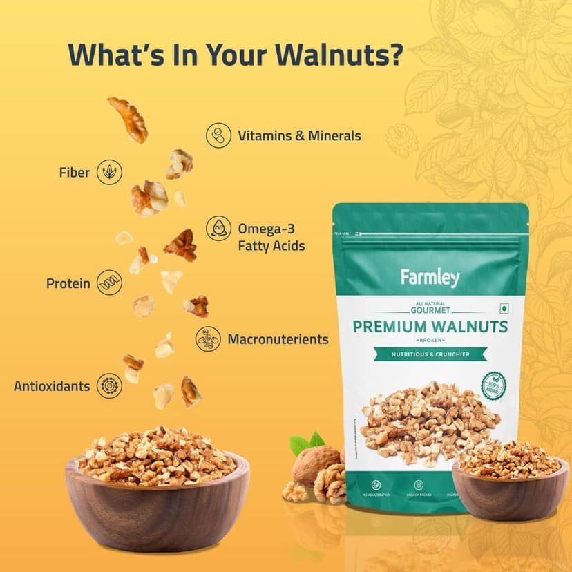 Farmley Light Broken Walnut Kernels 200 g view 2