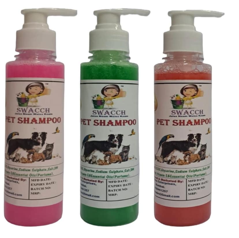 SWACCH Premium Shampoo for PET Shampoo (200ML) (Combo Pack of 3) Rose, NEEM ALOVERA & Jasmine view 2