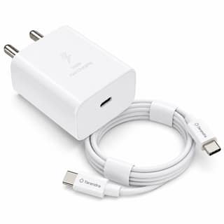 Tarendra 45W Super Fast Charger with USB C to USB C 120W PD Cable | Type C Fast Charging Adapter | PD PPS QC Support | Compatible with Samsung Galaxy S25/S24/S23/S22 Ultra, A56, A36, Nothing, Pixel, iPhone 16/15 Series (White)