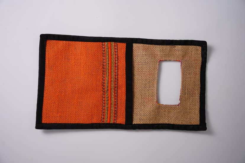 Tisser Orange Handcraft Jute Wall Hanging – Premium Handcrafted Eco-Friendly Product view 2