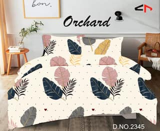 210 TC Cotton Feel | Printed King Size Bedsheet With 2 Pillow Covers