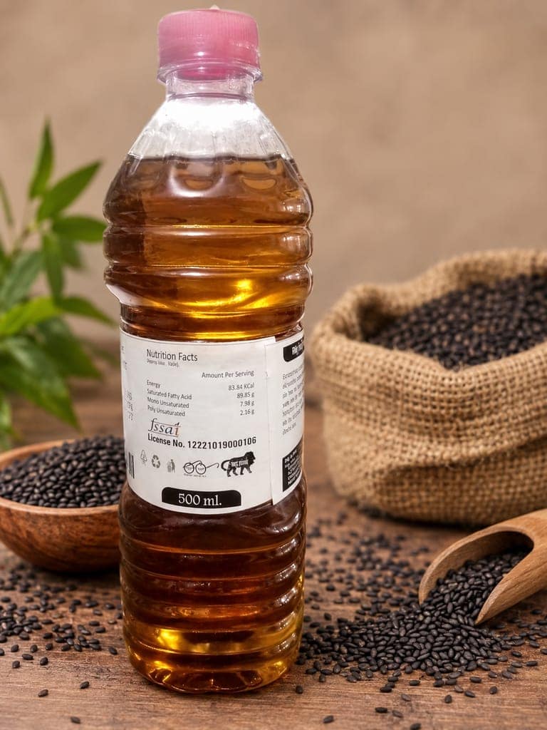 Tulsi Organic Cold-Pressed Black Sesame Oil - 500 ml view 2