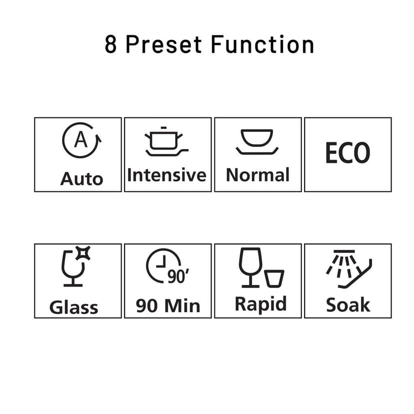 Built-in-Dishwasher 14 Place Setting SS Panel Electronic Controls (DW-7735M) view 2