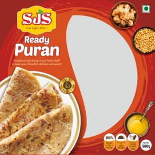 SJS Ready To Cook Puran 500g Traditional Sweet Chana Dal and Jaggery Filling for Puran Poli and Indian Desserts