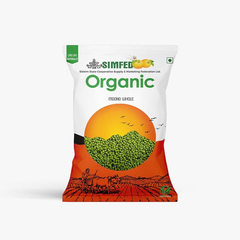 SIMFED Organic Moong Whole 1Kg