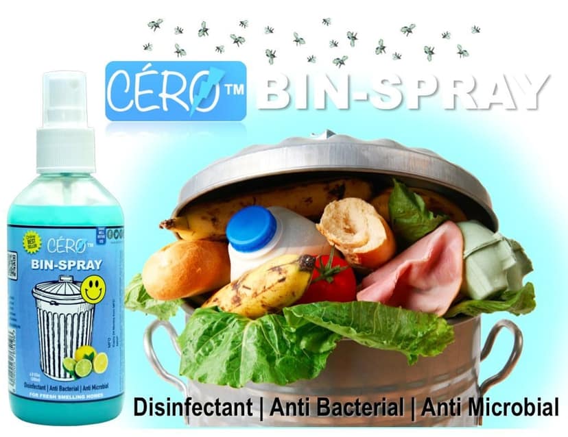 CERO ® Bin Fresh Lemon Perfumed dust Bin Decontaminant/Cleanser (200ml) view 2
