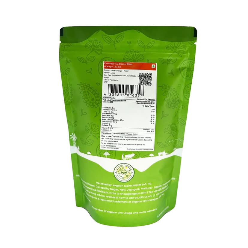 Parboiled Traditional Millet (Varagu - Kodo) 1kg view 2