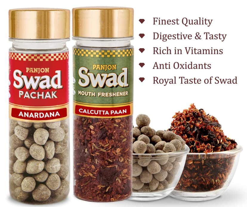 Panjon Swad Pachak Anardana & Mukhwas Dry Calcutta Paan, 230g, 2 bottle view 2