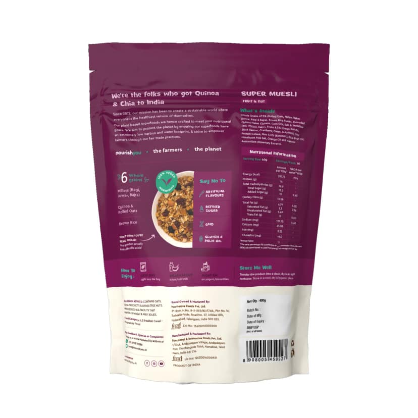 nourish you Super Muesli - Fruit & Nut view 2