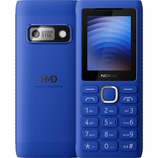 Nokia 110 Power Keypad Phone |Dual SIM, Camera, Long Lasting Battery, Durable Design, Phone Talker, Wireless FM Radio, MP3 Player, MicroSD, 1-Year Replacement Guarantee | Blue