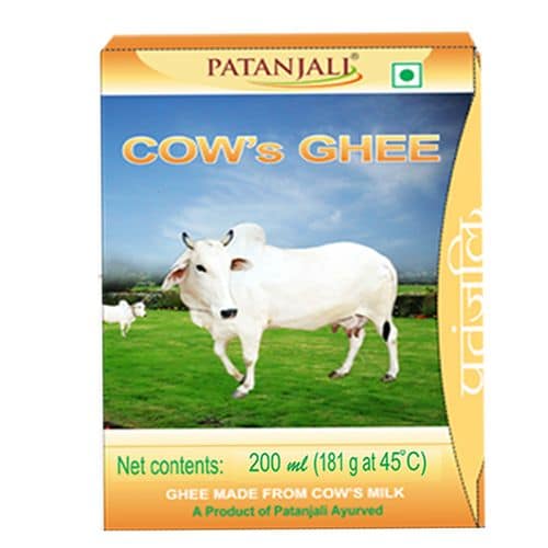 Patanjali Cow Ghee, 200 ml Carton