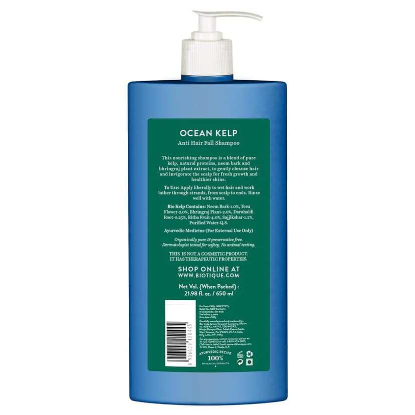 Biotique Ocean Kelp Anti Hair Fall Shampoo 650ml view 2