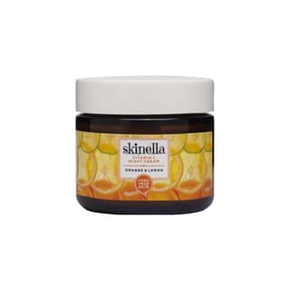 Skinella Vitamin C Night Cream - Orange Lemon for Normal, Oily, Acne-Prone, Combination Skin - Overnight Repair, 100% Vegan, Paraben-Free - Made with Superfoods Orange and Lemon - Combat Dull Skin - 50g