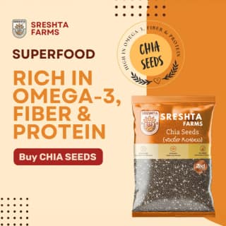 Sreshta Farms Raw Chia Seeds for Daily Nutrition & Health