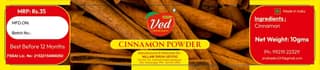 Rathi's Ved Cinnamon Powder (10g) | Premium Dalchini Spice | Aromatic Baking & Cooking Essential