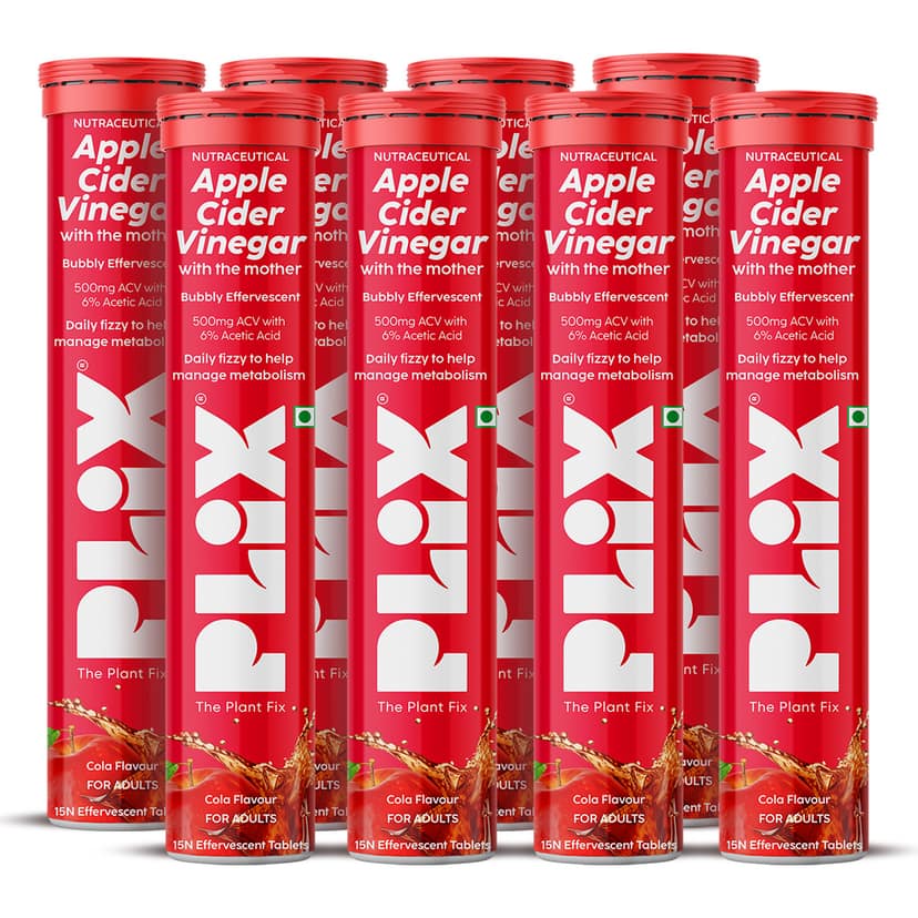 Apple Cider Vinegar Effervescent with the mother Pack of 8 Tubes__2 Months__120 Tablets