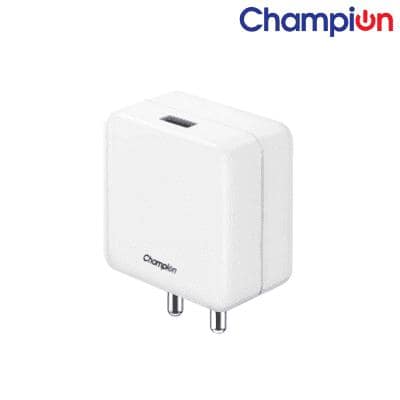 Champion 20W Charging Wall Adapter | High-Speed Charger for iPhone, Android & USB Devices (White)