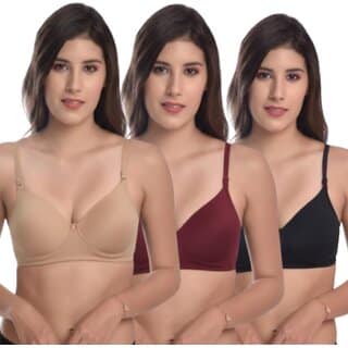 Unicorn Padded Bra(Pack of 3),MULTICOLOR