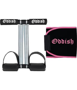 ODDISH® Double Spring Tummy Trimmer & Waist Shaping Belt Combo for Men & Women | Ab Exerciser & Body Support Belt for Home Workout & Fitness Training