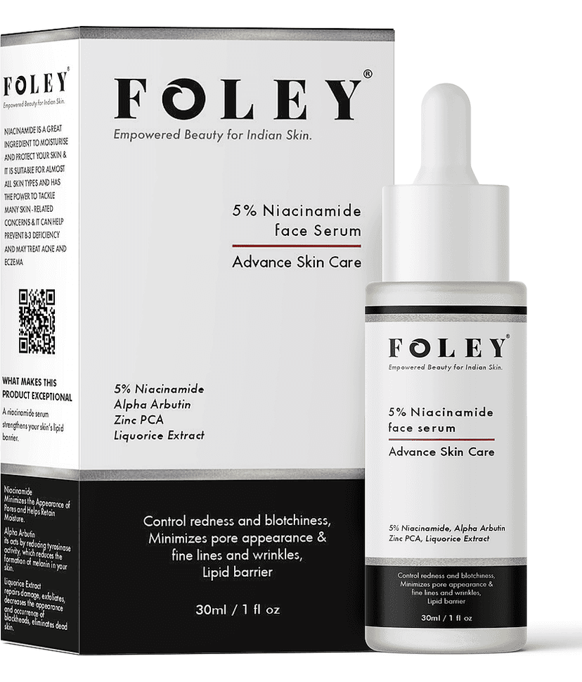 FOLEY 5% Niacinamide Face Serum with Alpha Arbutin for Acne Marks , Control Redness , 30 ml