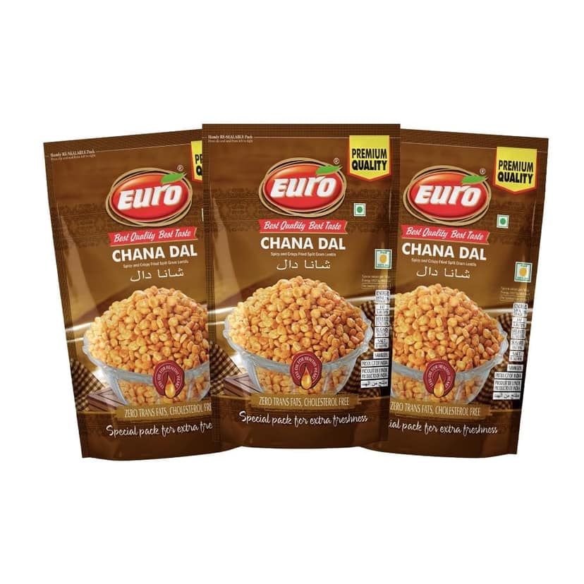 EURO Masala Chana Dal Namkeen 350GM | Authentic Taste, Traditional Recipe | Indian Snacks