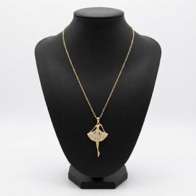 Ballerina Charm Necklace - Gold-tone | Gold-Tone Anti-Tarnish Imitation Jewellery