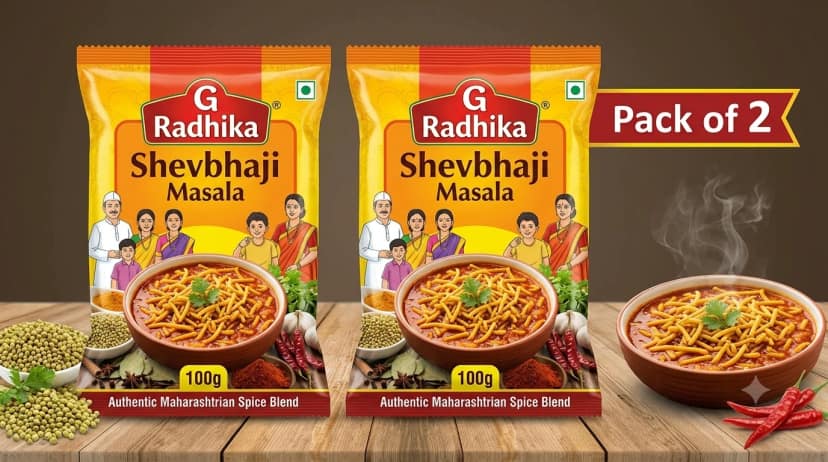 G Radhika Shevbhaji Masala 100g Pack of 2 Authentic Maharashtrian Spice Blend