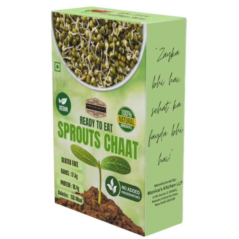 INDIAN KHANA KHAZANA Sprout Chaat 200gm | Indian Tasty Flavour Ready to Eat Food Sprout Chaat| No Added Preservative and Colours,Pack of 2 (Sprouts Chaat) view 2