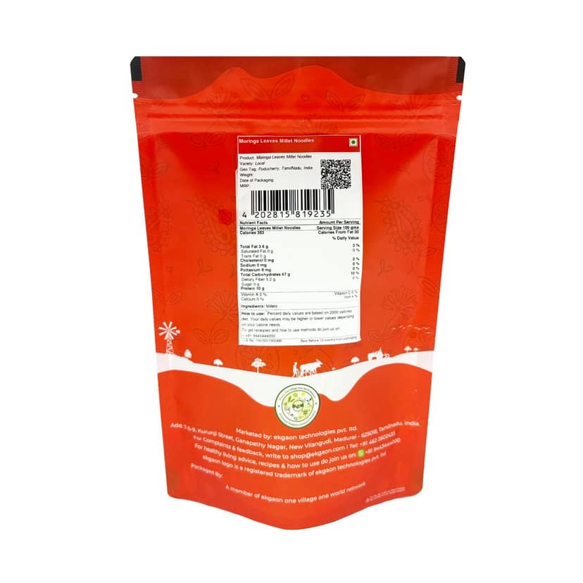 Moringa Leaves Millet Noodles 200gm view 2