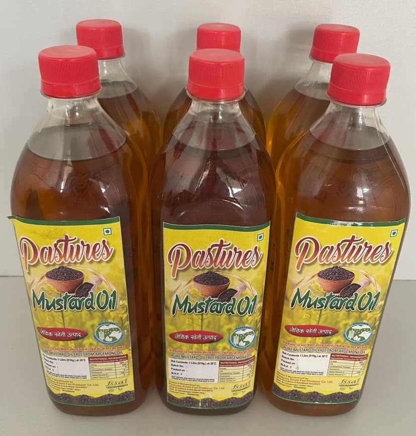 Pastures Mustard Oil, 1Ltr, Pack of 6 view 2