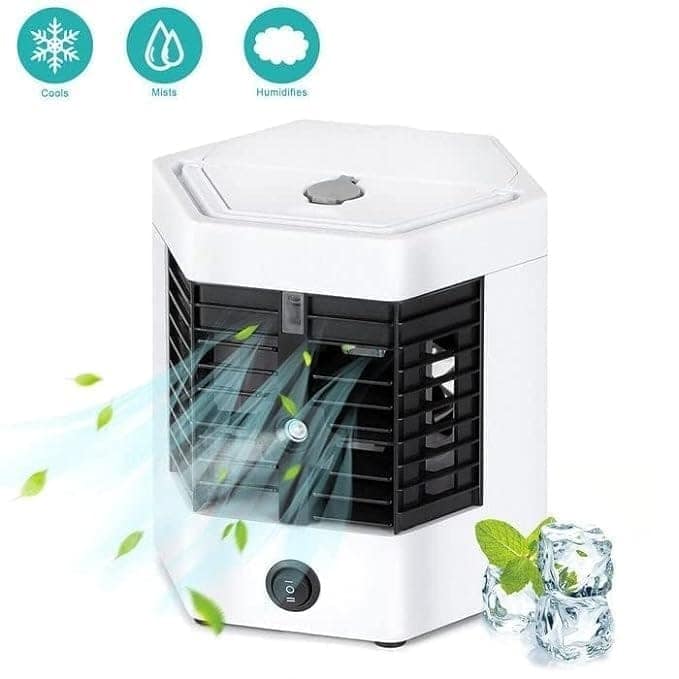 Portable Air Conditioner Small Evaporative Air Cooler Fan for Work Dorm Desk 1 Water Container view 2