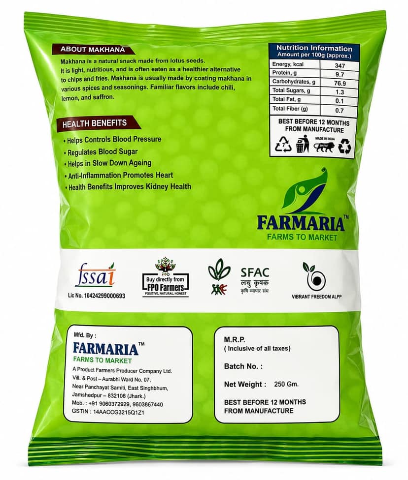 Farmaria Fox Nuts Makhana - Healthy & Natural Snack view 2