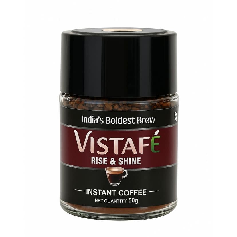 Vistafe Rise & Shine Pure Instant Coffee for Strong Energy