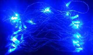 Blue LED Lighting/Rice Lights/String Lights/Fairy Lights with Constant Function, 10.6 Meter Length & 40 LED Bulbs