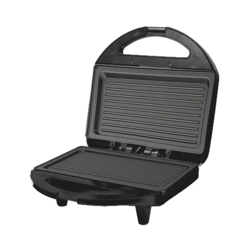Elina 750-watt Sandwich Toaster Griller with Durable Die Cast Aluminum Plates | Non-stick Coating | Power Indicator | Easy to Clean | Compact Storage | Buckle Clips Lock | Black | 1 year view 2