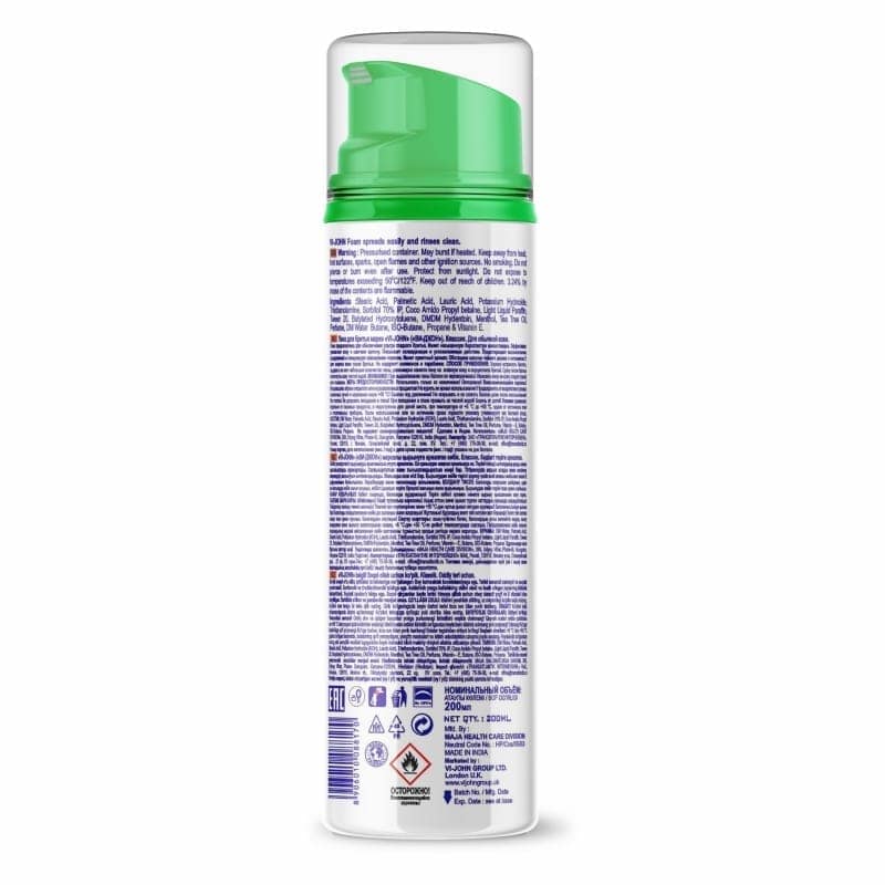 VI-JOHN Menthol Shaving Foam 200ml, Master Stroke Twin Blade Shaving Razors With Lubricating Aloe Vera Strip(Contain 5 Pcs) & All New Splash Original After Shave Lotion 100ml view 2