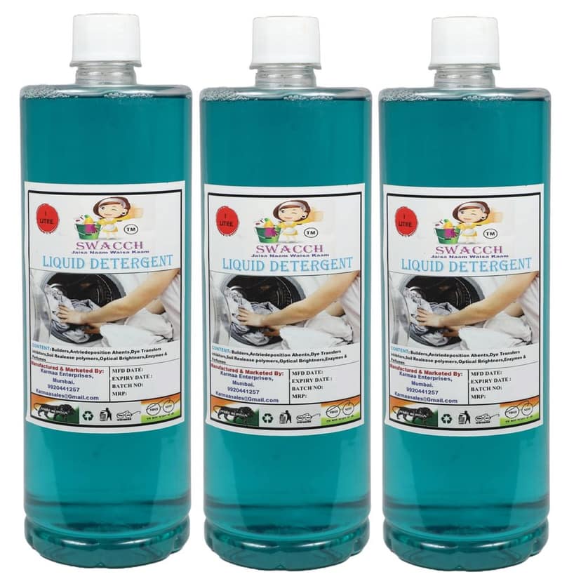 Swacch Liquid Detergent (1 Litre) (Pack of 3) Lemon view 2