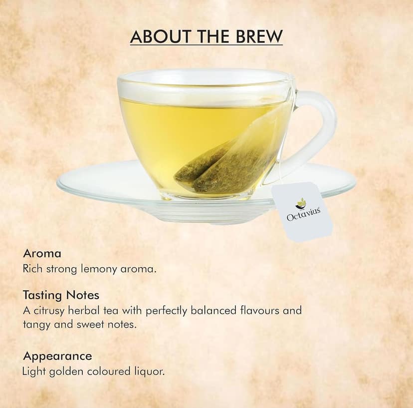 Octavius Lemon Honey Green Tea | Refreshing Calorie-Free Healthy Brew | Rich in Vitamin C | High Antioxidant | Naturally Sweet & Tangy | Slimming Detox Tea | 100 Teabags view 2