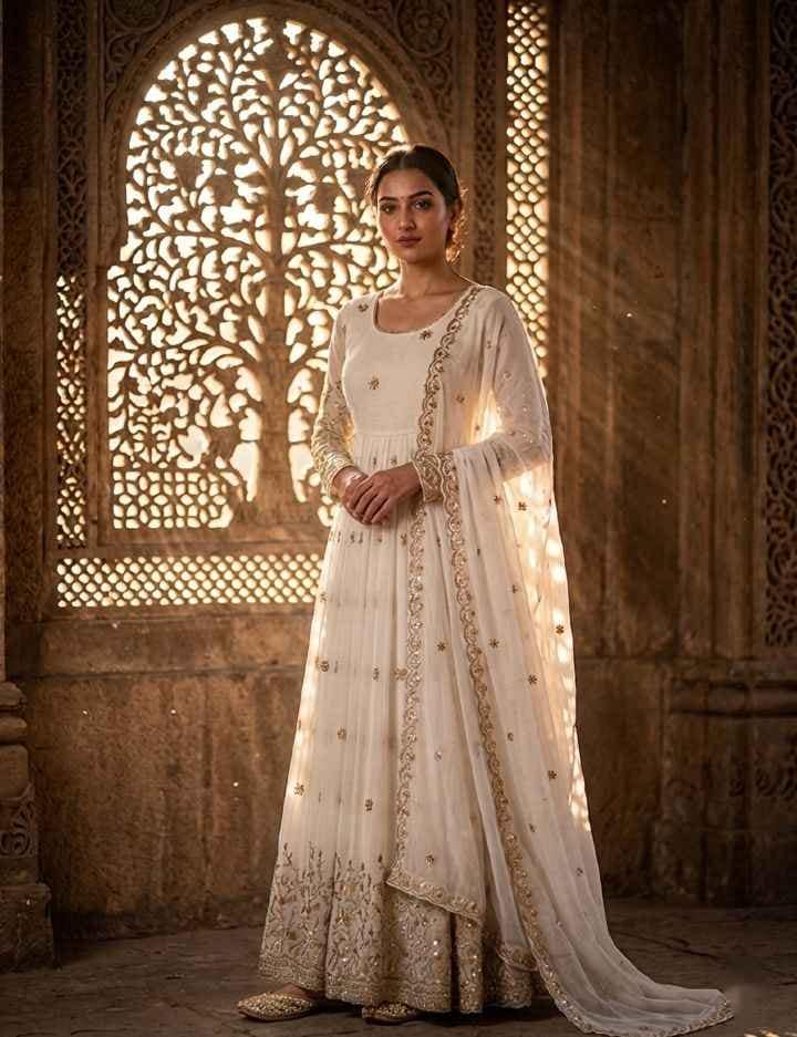 Designer Gown Pant Dupatta Set