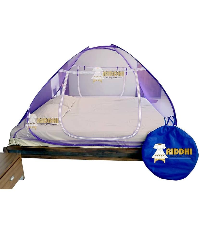 Riddhi Mosquito Net - Blue Polyester Tent Mosquito Net ( Pack of 1 )