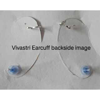 Vivastri Peacock Oxidised Silver Alloy Earcuff,Cuff Earrings for Women & Girls [VIVA2799ERG] (Pack of- 1 Pair Earring) view 2