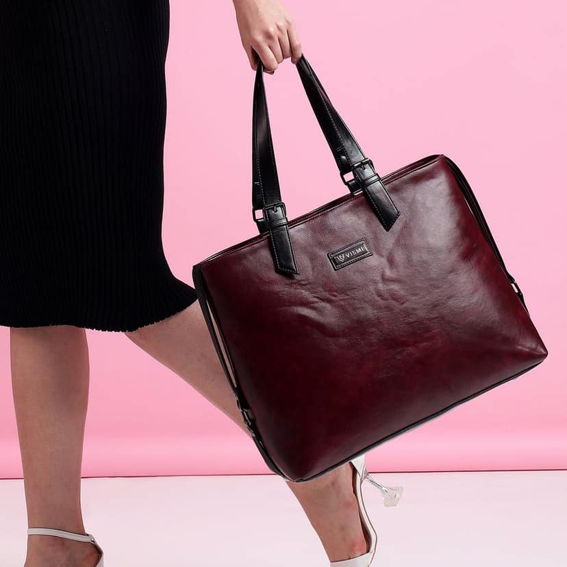 VISMIINTREND Office Bag for Women Upto 15.6 Inch Laptop | Travel Handbag | Pu Leather Stylish Tote Bag | Trendy Office Use Sling Bag | Diwali Gift for Mother | Wife view 2