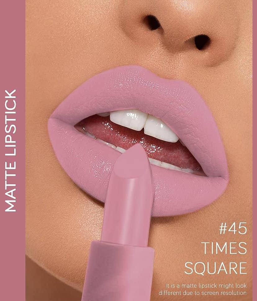 Miss Rose Creme Lipstick Matte Shade Oval 45 Times Square-