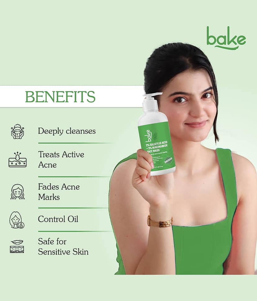 BAKE - Acne or Blemishes Removal Face Wash For Normal Skin ( Pack of 1 ) view 2