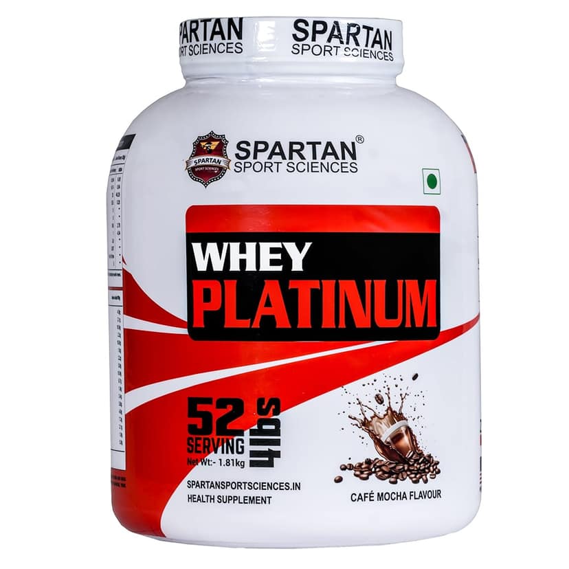 SPARTAN SPORT SCIENCE Whey Platinum Protein Powder Concentrate Supplement with 24g Protein, 12g EAA, 5g BCAA, 4g Glutaine Acid for Men & Women view 2