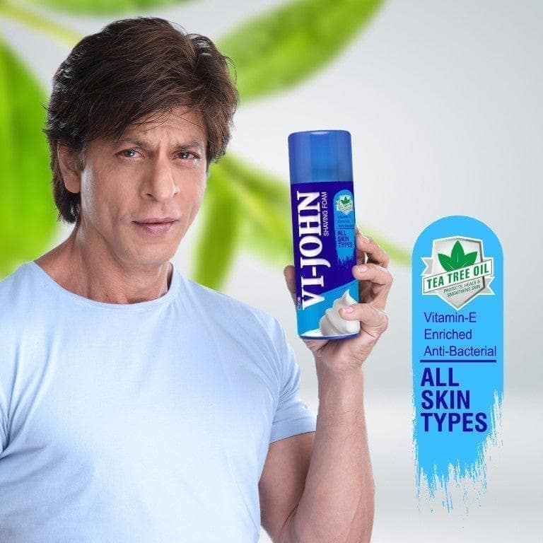 VI-JOHN All Skin Type Anti Bacterial Shaving Foam With Vitamin E & Tea Tree Oil For - 50 GM view 2