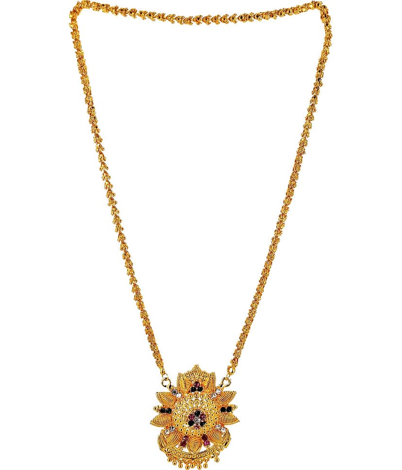 KRIMO GOLD PLATED ROYAL DESIGN MANGALSUTRA FOR WOMEN-10097