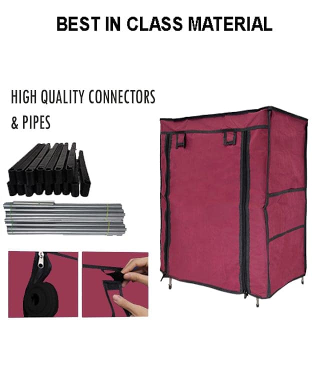 Philoshop 4 Layer Metal Pipe Shoe Rack with Dustproof Cover view 2