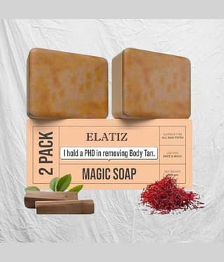 Elatiz Beauty Sandalwood & Saffron soap Magic Soap for All Skin Type ( Pack of 2 )
